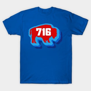 Buffalo 716 Buffalo New York WNY Retro Vintage Buffalo NY T-Shirt